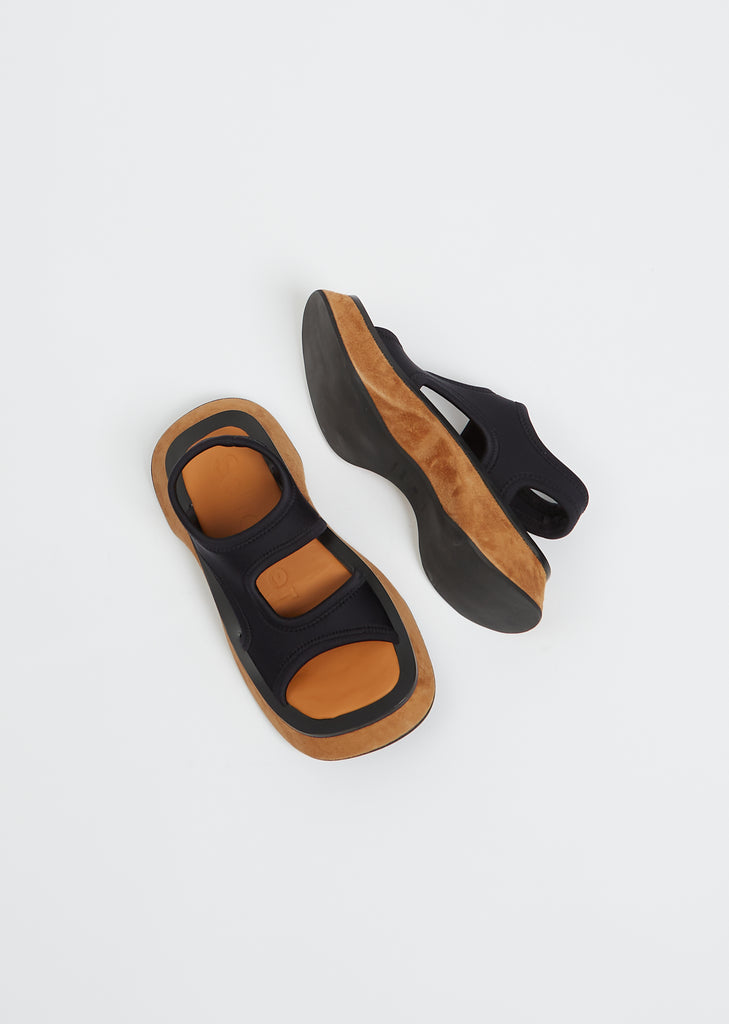 Stretch Rec Sandal — Black