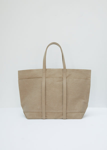 Washed Canvas 6-Pocket Tote M — Taupe – La Garçonne