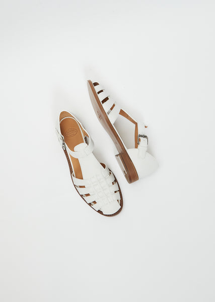 Kelsey Sandals — White – La Garçonne