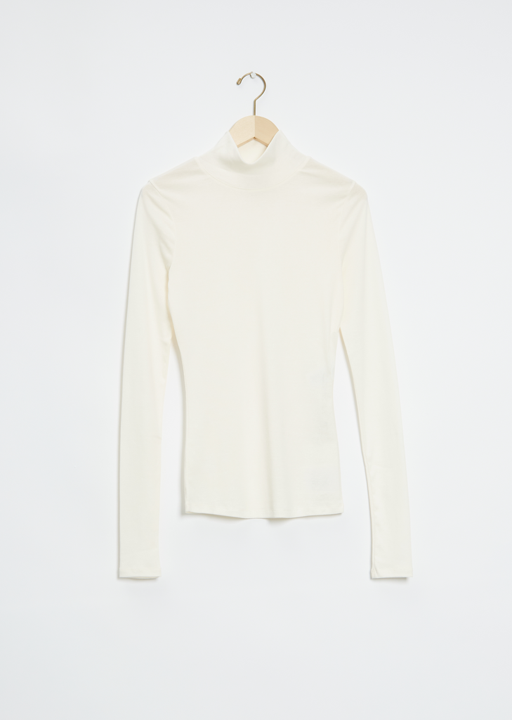 Second Skin Cotton Top — Chalk