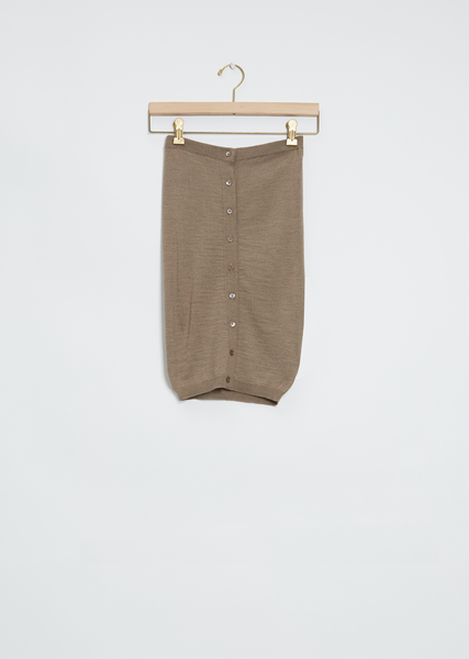 Unisex Buttoned Merino Wool Snood — Grey Beige – La Garçonne