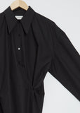 Twisted Cotton Shirt — Caviar