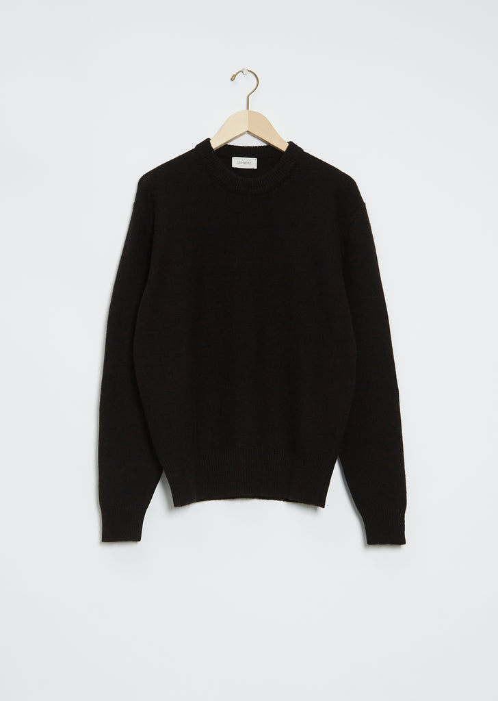 Men's Wool Crewneck Sweater — Black