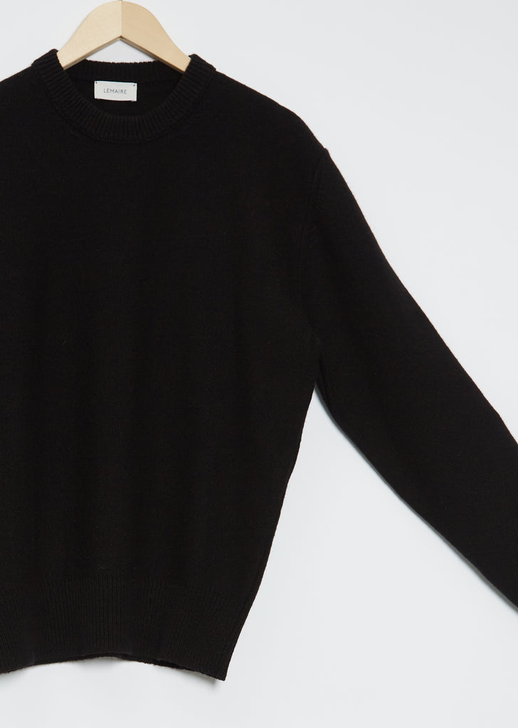 Men's Wool Crewneck Sweater — Black