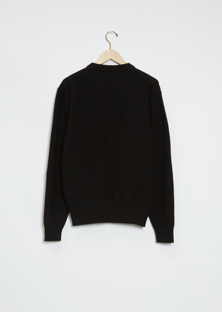 Men's Wool Crewneck Sweater — Black