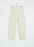 Twisted Denim Pant — Misty Ivory