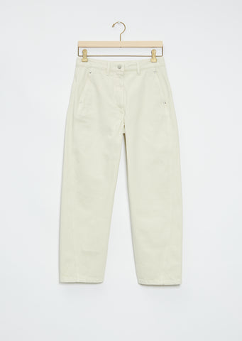Twisted Denim Pant — Misty Ivory
