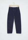 Twisted Cotton Denim Pant — Ink Blue