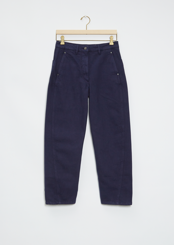 Twisted Cotton Denim Pant — Ink Blue