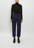 Twisted Cotton Denim Pant — Ink Blue