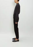 Twisted Cotton Denim Pant — Black