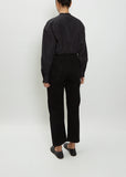 Twisted Cotton Denim Pant — Black