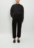 Twisted Cotton Denim Pant — Black