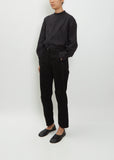 Twisted Cotton Denim Pant — Black