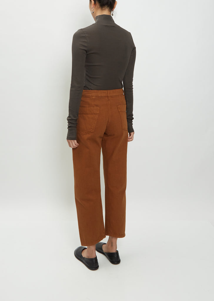 Twisted Cotton Denim Pant — Cigar