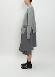 Wool Suiting x Knit Cardigan