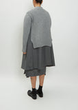Wool Suiting x Knit Cardigan