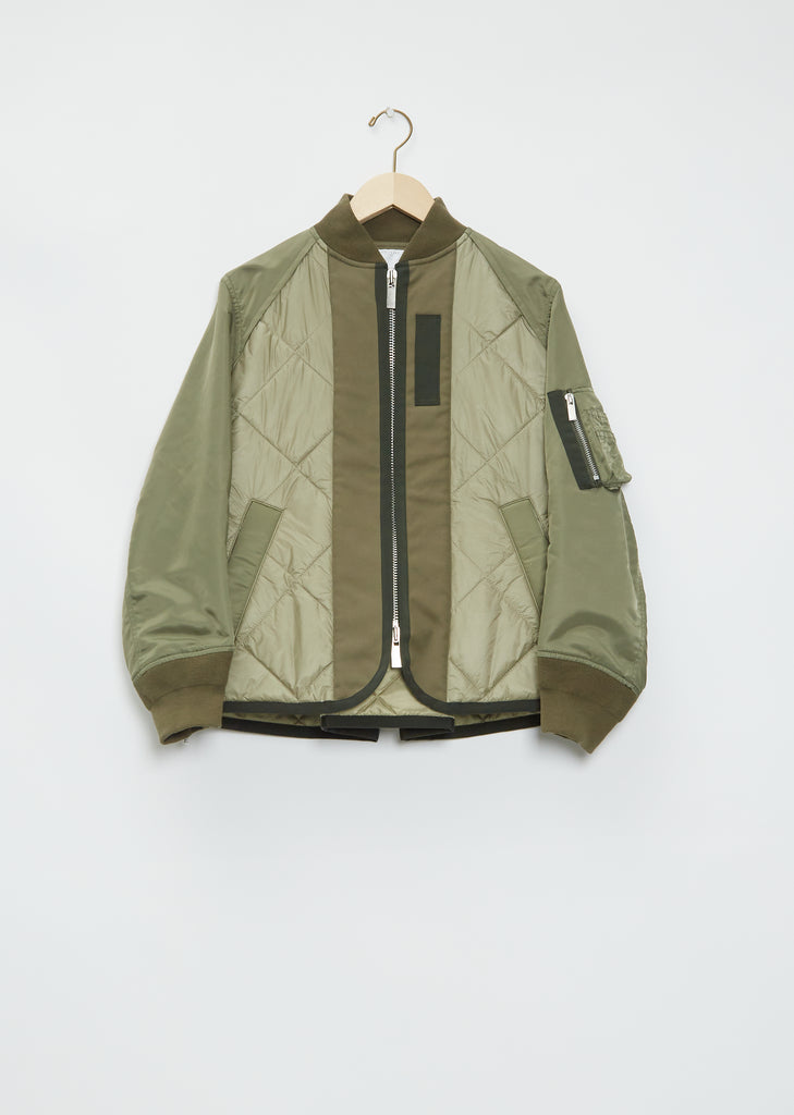 Nylon Twill Mix Quilted Blouson
