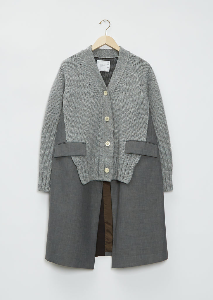 Wool Suiting x Knit Cardigan