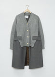 Wool Suiting x Knit Cardigan