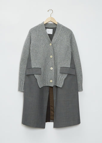 Wool Suiting x Knit Cardigan