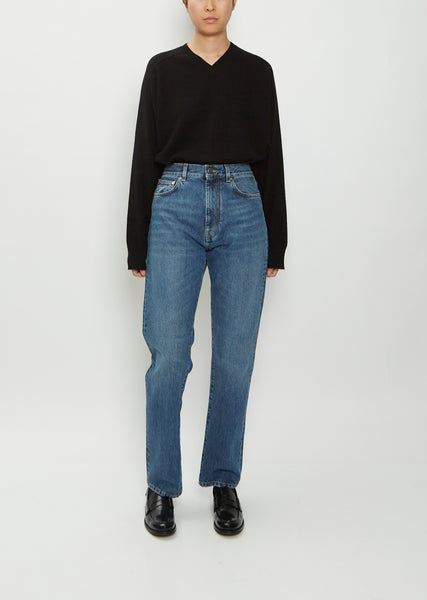 ボトムスその他 Loulou Studio Light blue trousers in cotton Loulou Studio Sofe Cropped Trousers | Neiman Marcus