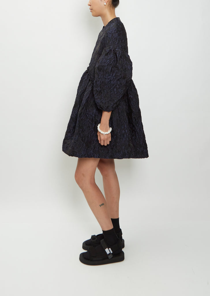 Short Signature Jacquard Smock Dress