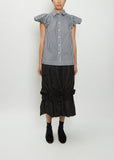 Puff Cap Sleeve Cotton Shirt
