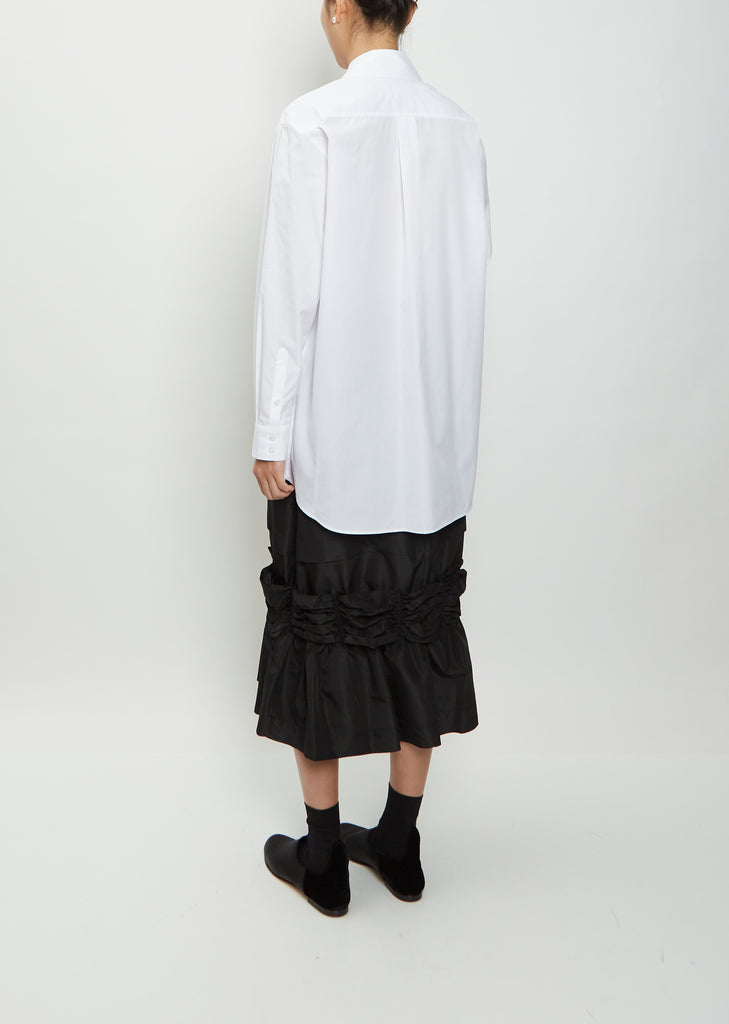 Masculine Cotton Shirt with Ruffle Heart