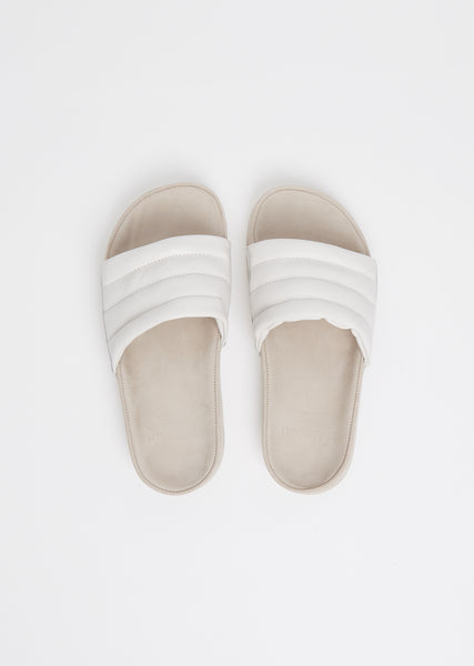Pause Puff Sandal — White