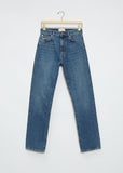 Wular Straight Cotton Denim Pants — Washed Blue