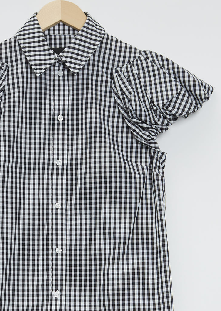 Puff Cap Sleeve Cotton Shirt