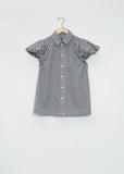 Puff Cap Sleeve Cotton Shirt
