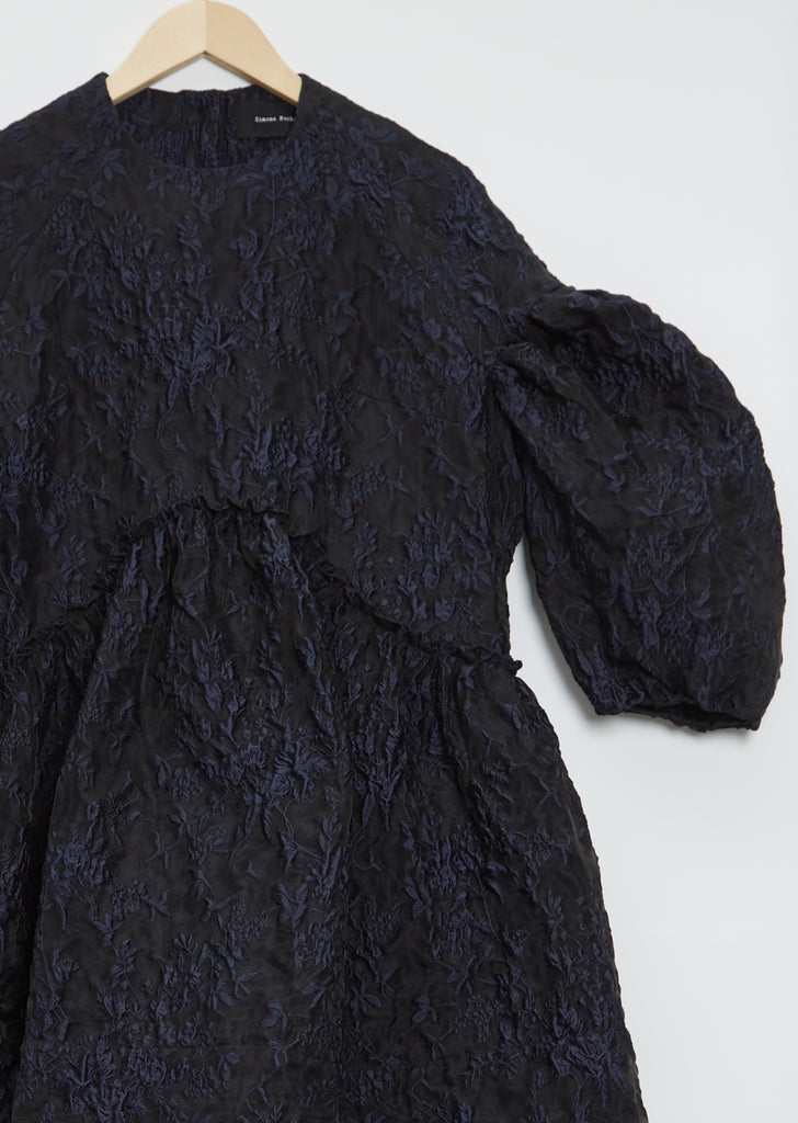 Short Signature Jacquard Smock Dress