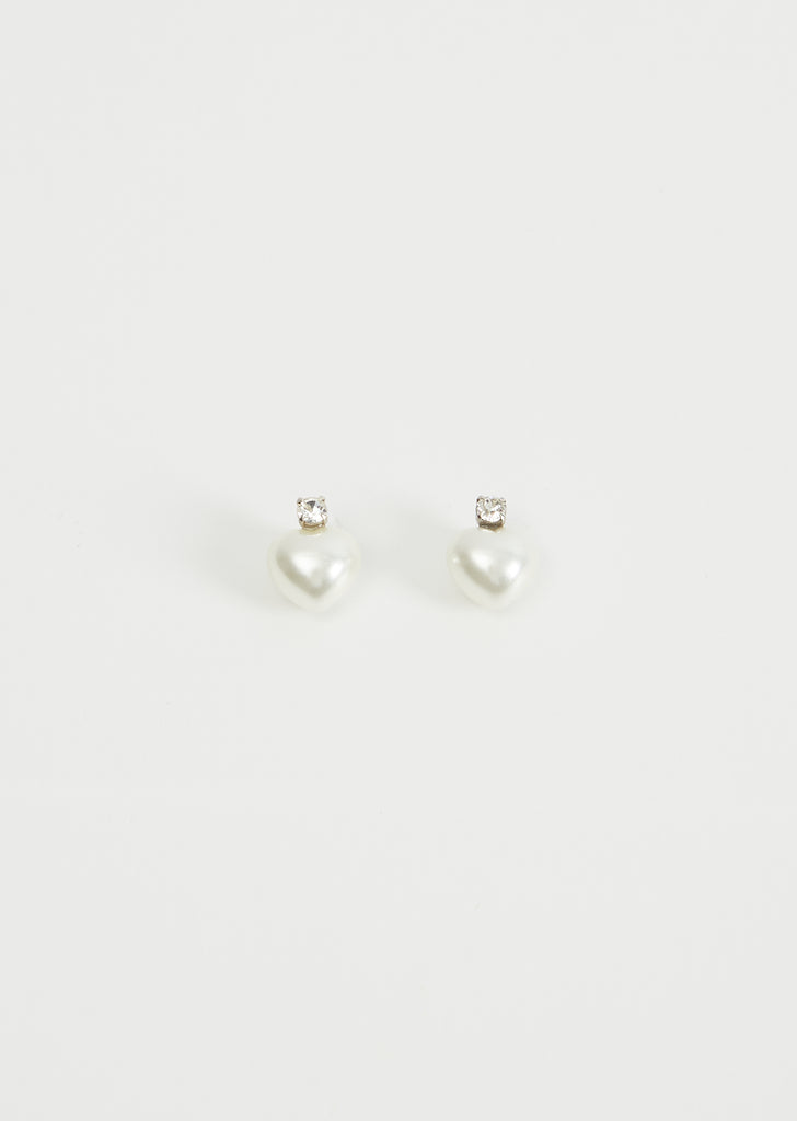Pearl Heart Earrings