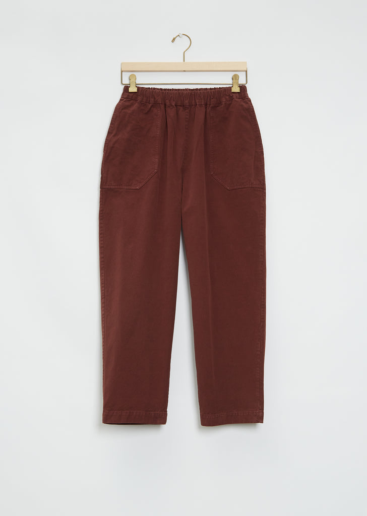 Fabi Cotton Pant — Burgundy