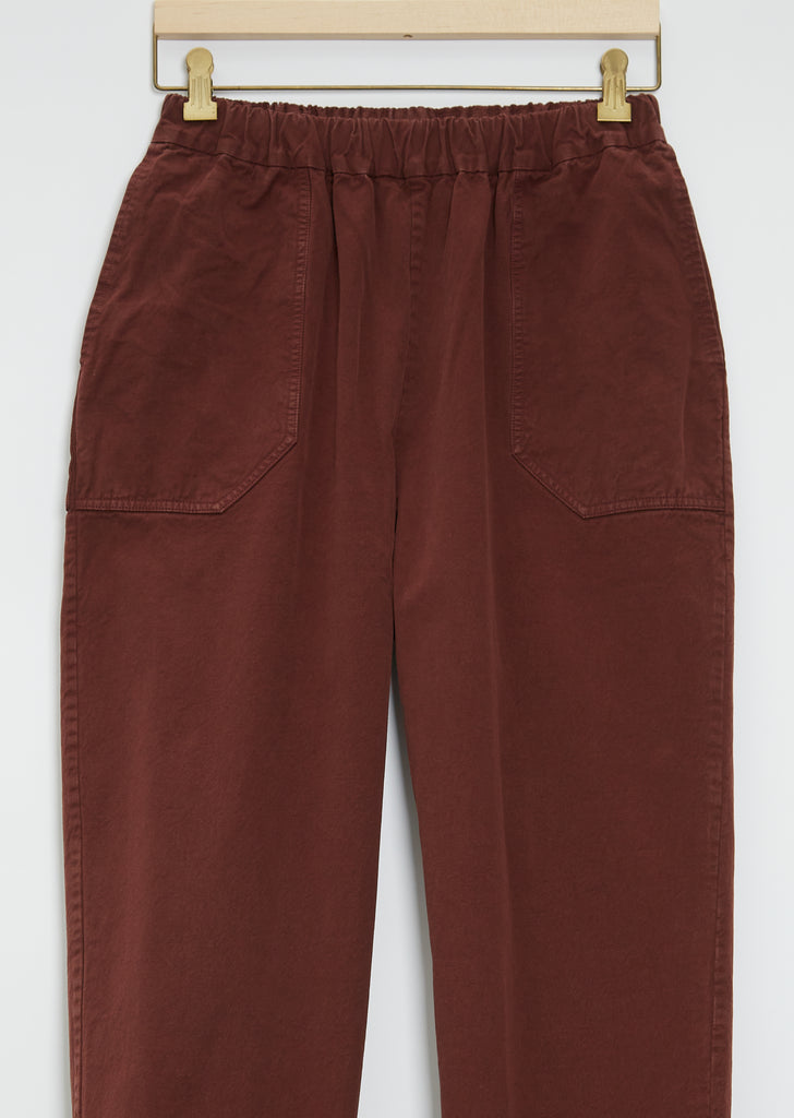 Fabi Cotton Pant — Burgundy