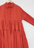 Stephy Cotton Dress — Burnt Orange
