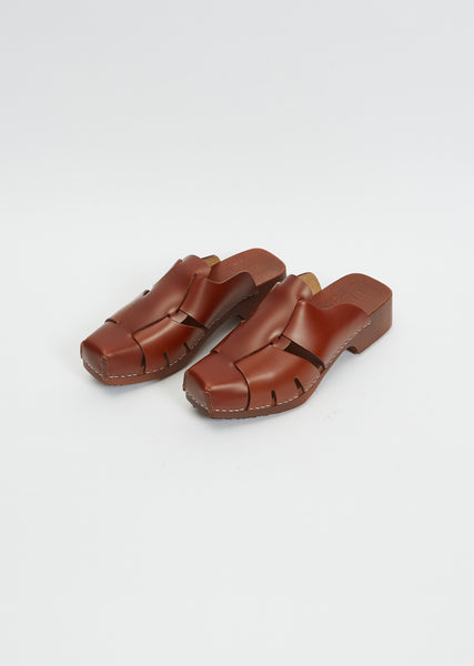 HEREU Licia Clog サンダル Licia Mule Clog — Tan – La Garçonne