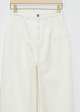 Attu Wide-Leg Cotton Denim Pants — Ivory