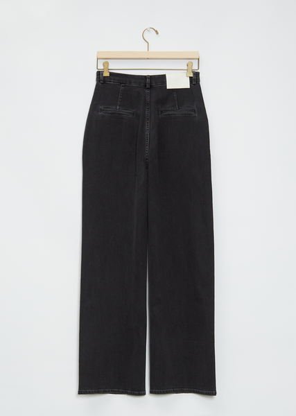 【在庫僅少】 Attu Wide-Leg Cotton Denim Pants — Washed Grey – La Garçonne パンツ