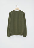Man V-Neck Cashmere Sweater — Military