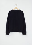 Mood Front Cable Cashmere Sweater — Dark Navy