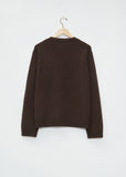 Mood Front Cable Cashmere Sweater — Chocolate