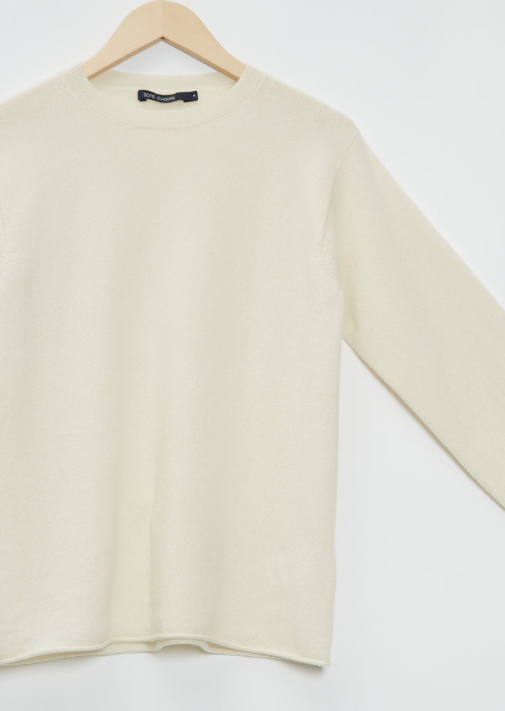 Minute Long Sleeve Cashmere Shirt — Snow