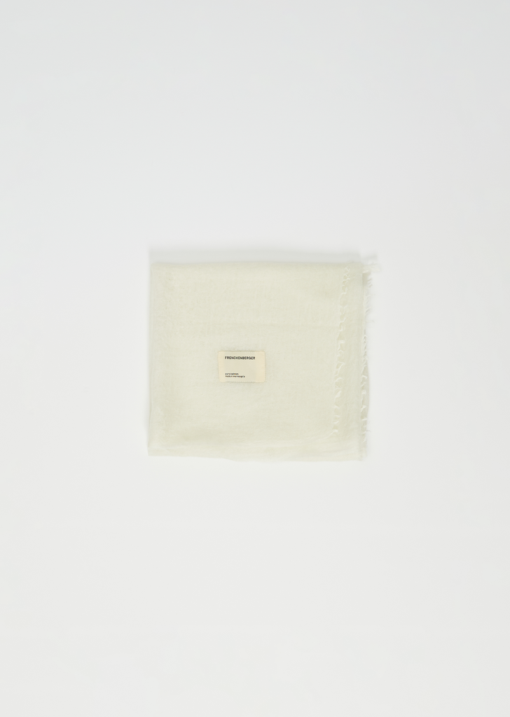 Woven Cashmere Scarf — Silver Green