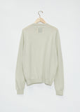 Boyfriend R-Neck Cashmere Sweater — Silver Green