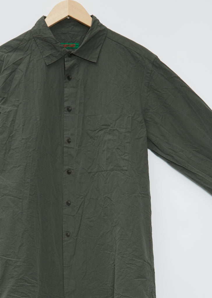 Men's Big Raccourcie Cotton Shirt — Khaki