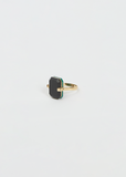 Sandwich Deco Ring — Green & Black Agate