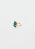 Sandwich Deco Ring — White & Green Agate